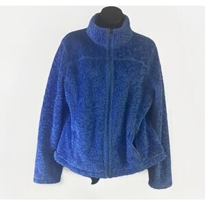 LL Bean Polartec Jacket Women CL Hi Pile Fuzzy Berber Sherpa Full Zip Camp Hike